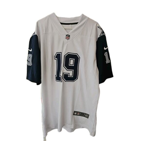 Men’s Nike Authentic Cooper #19 Dallas Cowboys Jersey Sz XL WHITE - Picture 1 of 4
